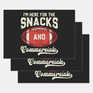 Ich bin hier wegen der Snacks und der Werbespots F Geschenkpapier Set