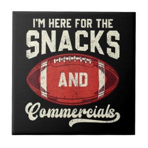 Ich bin hier wegen der Snacks und Werbespots Footb Fliese