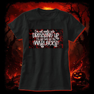 Ich bin hier wegen des Hexenmeisterschafts-Cotton- T-Shirt