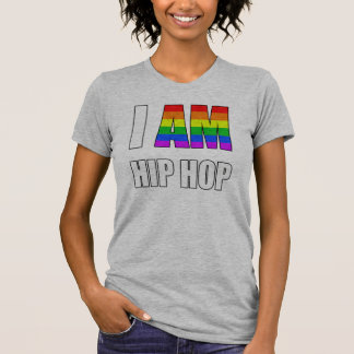 "ICH BIN HIP HOP" REGENBOGEN-BUCHSTABEN-TOP T-Shirt