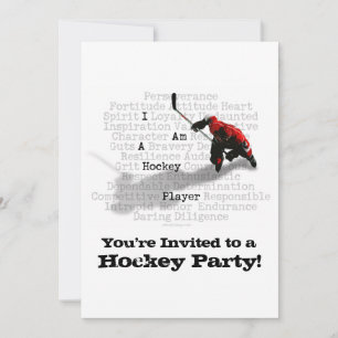 Ich bin Hockey-Player-Party Einladung