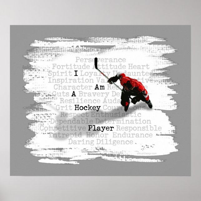 Ich bin Hockey Player Prints and Poster (Vorne)