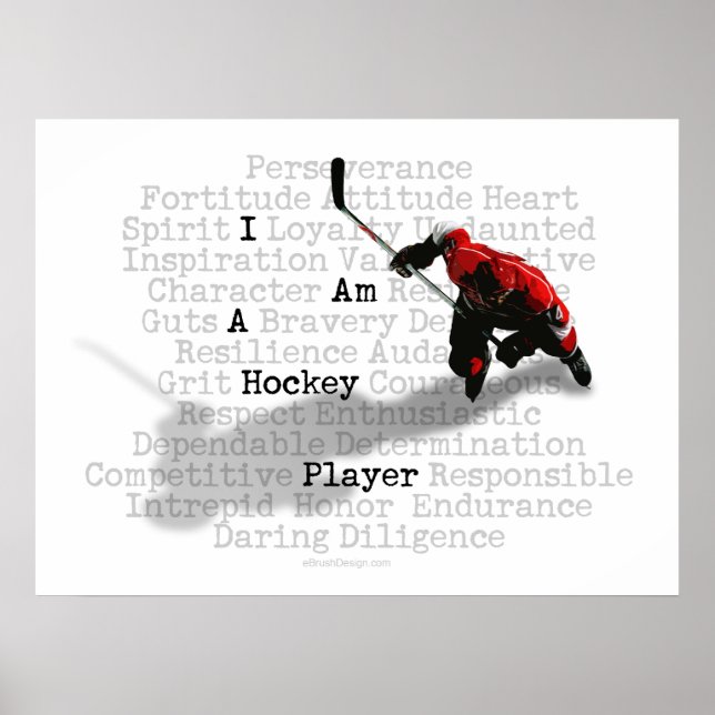 Ich bin Hockey Player Prints and Poster (Vorne)
