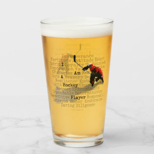 Ich bin Hockey-Spieler Glas