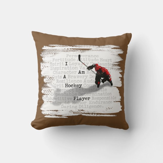 Ich bin Hockeyspieler Kissen (Vorderseite)