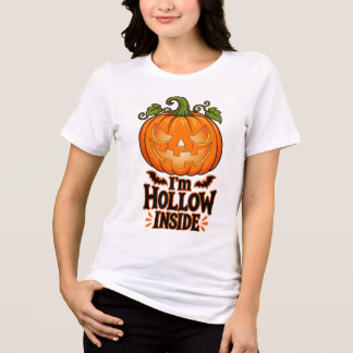 Ich bin hohl innen Lustiger Halloween-Kürbis Tri-Blend Shirt
