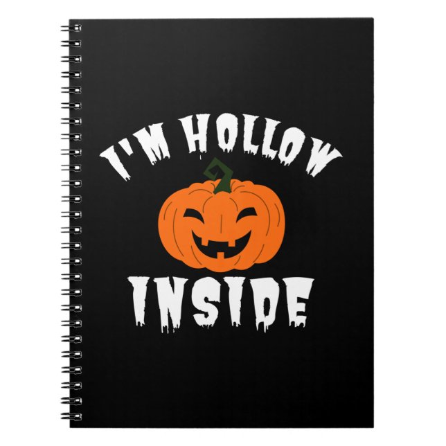 Ich bin Hollow Inside Pumkin Kürbislaterne Notizblock (Vorderseite)