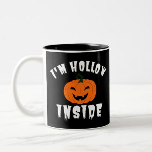 Ich bin Hollow Inside Pumkin Kürbislaterne Zweifarbige Tasse