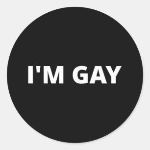 Ich bin homosexuell runder aufkleber