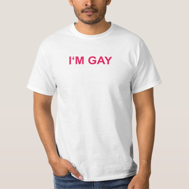 Ich bin HOMOSEXUELLES SÜSSIGKEITS-HERZ T-Shirt (Vorderseite)