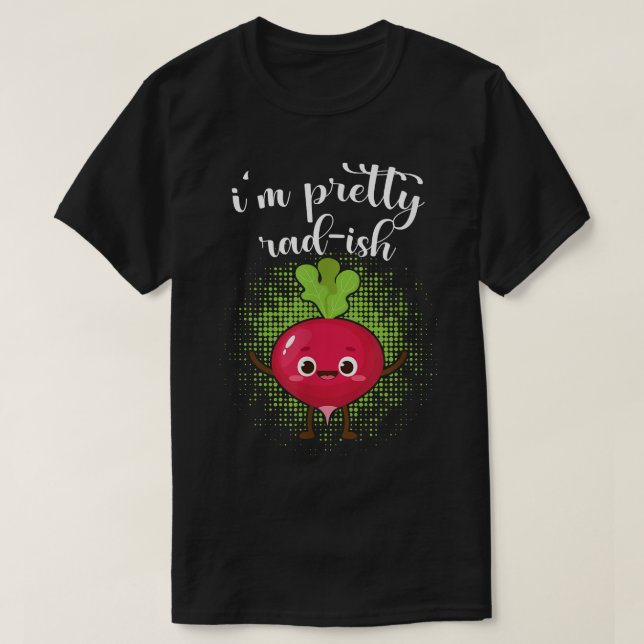 Ich bin Hübsch Krass-Ish Funny Vegetarian Vegan Ra T-Shirt (Design vorne)