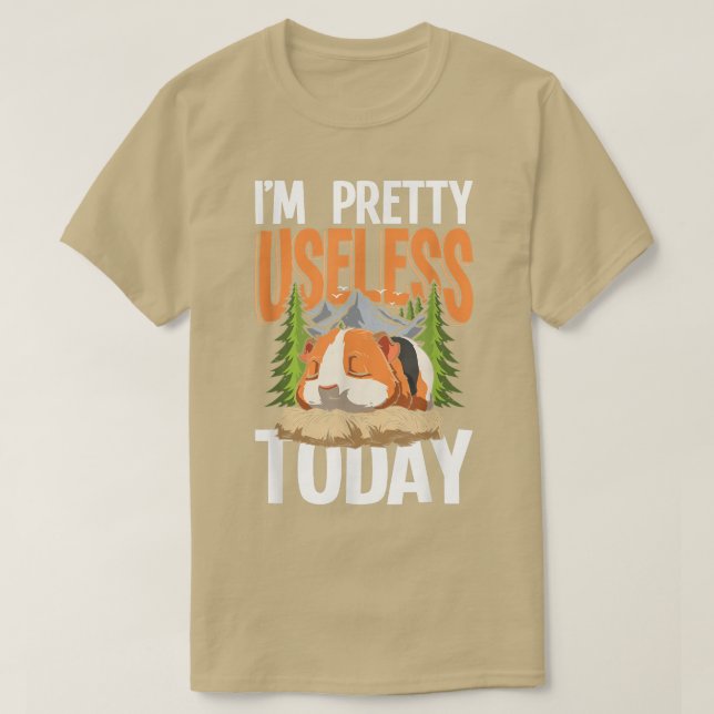 Ich bin Hübsch nutzlos heute Guinea Pig T-Shirt (Design vorne)