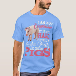 Ich bin Hübsch und gib mir Schweine Funny Floral P T-Shirt