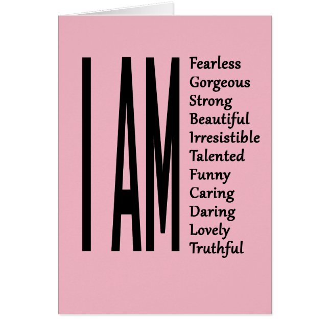 Ich bin ich bin herrlich ich bin furchtlos schön (Vorne)