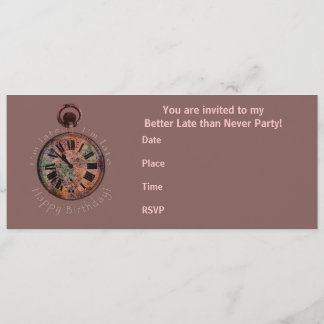 Ich bin, ich bin spät verspätete einladung