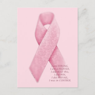 ICH BIN, ICH HABE ES GETAN, ICH WAR - Krebs rosa B Postkarte