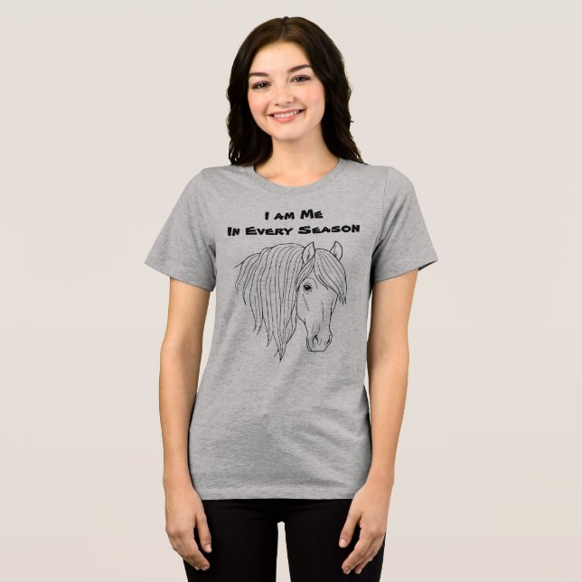 Ich bin Ich in jeder Jahreszeit Tri-Blend Shirt (Vorderseite voll)