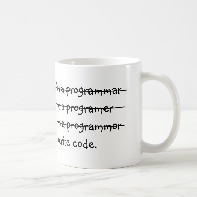 Ich bin ich schreibe Code ein programmar Tasse (Rechts)