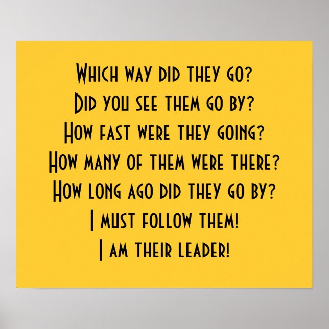 Ich bin ihr Anführer! Poster (Vorne)