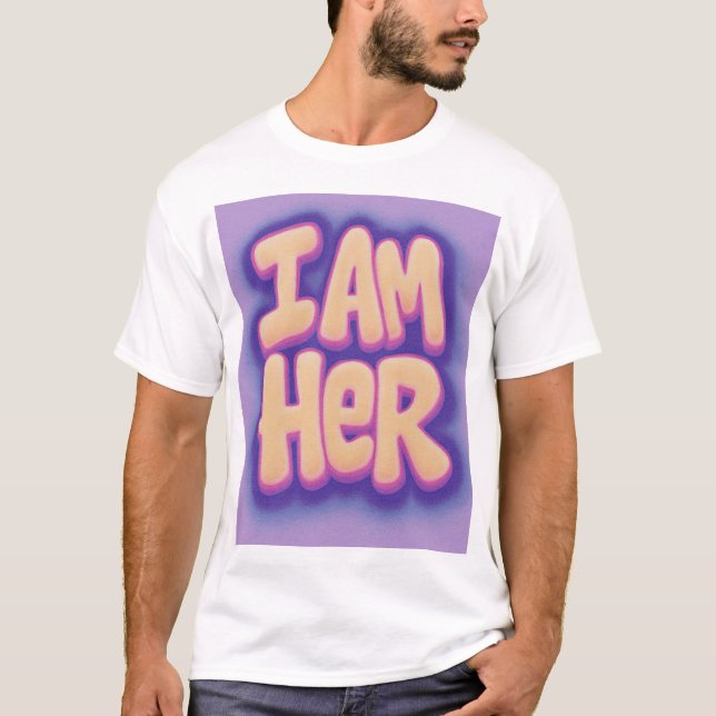 ICH BIN IHR BOLD Affirmation T-Shirt für Königinne (Vorderseite)