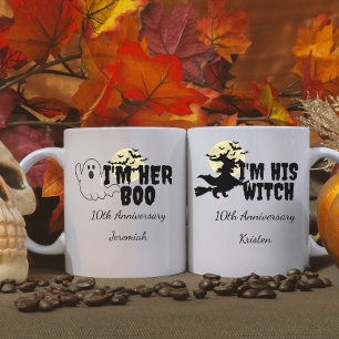 Ich bin ihr Boo, ich bin seine Hexe lustiges Hallo Kaffeetasse