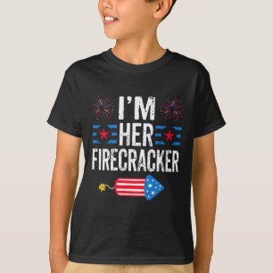 Ich bin ihr Firecracker 4. Juli Feuerwerke Matchin T-Shirt