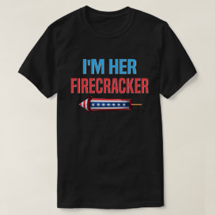 Ich bin ihr Firecracker, der Paare am 4. Juli Matc T-Shirt