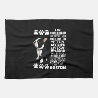 Ich bin Ihr Freund Ihr Partner Ihr Boston Terrier Geschirrtuch