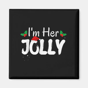 Ich bin ihr Jolly Funny Christmas Couple Pajamas M Magnet