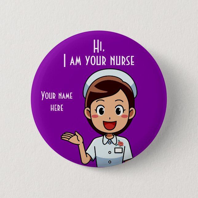 Ich bin Ihr Krankenpflegestandard, 2½ Zoll Round B Button (Vorderseite)