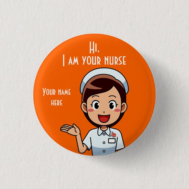 Ich bin Ihr Krankenschwester-Kleiner, 35 mm-Runder Button (Vorderseite)