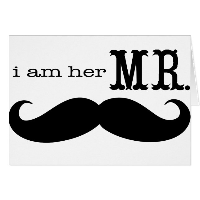 Ich bin ihr Mr. Mustache Grooms Geschenke (Vorderseite (Horizontal))