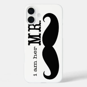 Ich bin ihr Mr. Mustache Grooms Geschenke iPhone 16 Plus Hülle