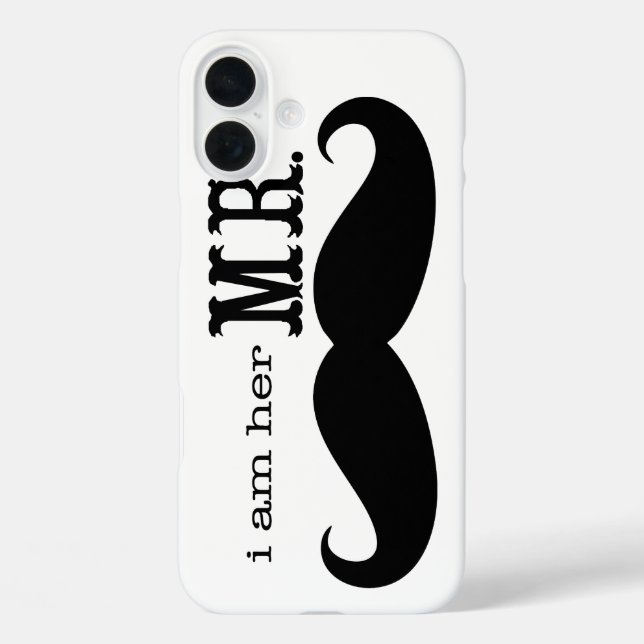 Ich bin ihr Mr. Mustache Grooms Geschenke Case-Mate iPhone Hülle (Rückseite)