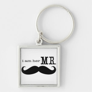Ich bin ihr Mr. Mustache Grooms Geschenke Schlüsselanhänger