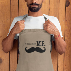 Ich bin ihr Mr. Mustache Grooms Geschenke Schürze