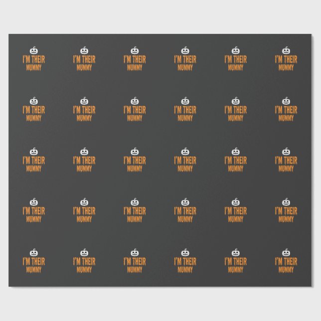 Ich bin ihr Mummy Halloween-Mummy-Design Geschenkpapier (Flach)