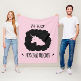 Ich bin Ihr persönliches Einhorn Fleecedecke