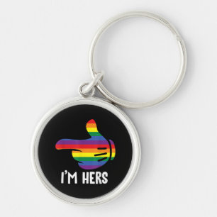 Ich bin ihr Rainbow Lesbian Couple Funny LGBT Prid Schlüsselanhänger
