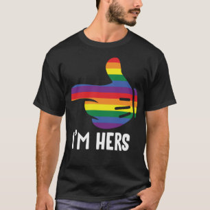 Ich bin ihr Rainbow Lesbian Couple Funny LGBT Prid T-Shirt