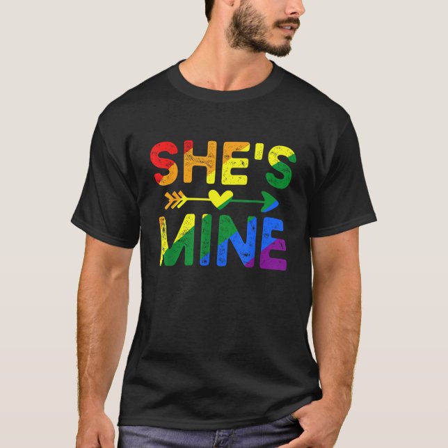 Ich bin ihr, sie ist meine, die LGBT Pride Lesbian T-Shirt (Vorderseite)