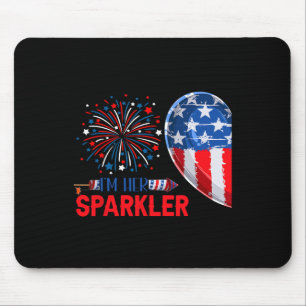 Ich bin ihr Sparkler 4th of July Funny Couple Cost Mousepad
