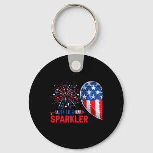 Ich bin ihr Sparkler 4th of July Funny Couple Cost Schlüsselanhänger