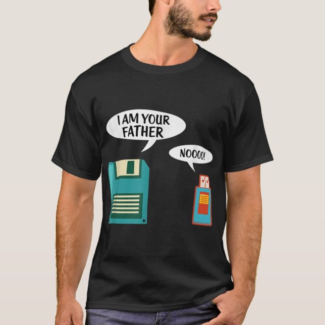 Ich bin Ihr Vater USB-Floppy-Disk IT Computer Geek T-Shirt (Vorderseite)