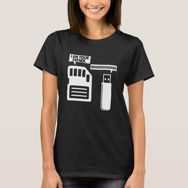 Ich bin Ihr Vater USB Floppy Disk Spaß IT-Programm T-Shirt (Vorderseite)