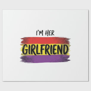 Ich bin ihre Freundin Regenbogen Stolz Vektor T-Sh Geschenkpapier