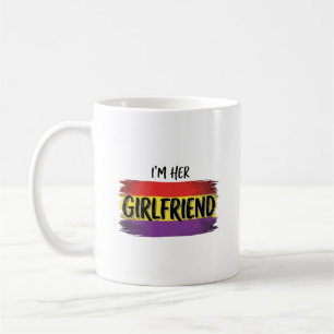 Ich bin ihre Freundin Regenbogen Stolz Vektor T-Sh Kaffeetasse