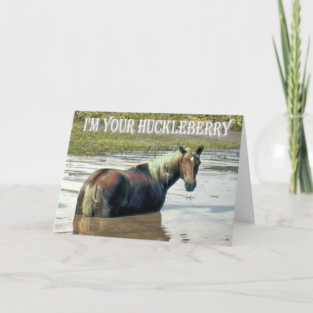 Ich bin IHRE HEIDELBEERENgruß-Karte Karte (Vorderseite)