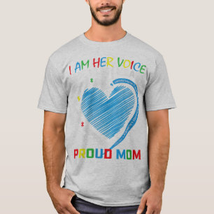 Ich bin ihre Stimme, sie ist mein Herz Autismus Be T-Shirt