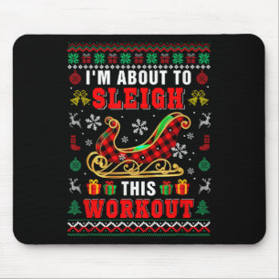 Ich bin im Begriff, diese Workout Santa Sleigh Wei Mousepad